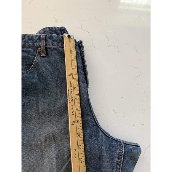 Y2K Route 66 Button Fly Copper Embroidered Western Denim Jeans Size 18W Blue - Picture 12 of 13